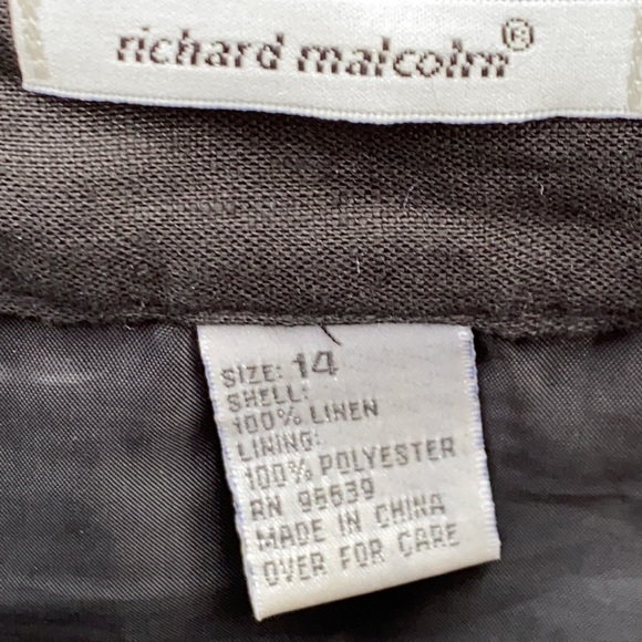 Richard Malcolm 100% linen black skirt size 14 - Picture 4 of 15